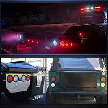 Load image into Gallery viewer, Nilight - TL-18 2PCS 4" Round Red LED Trailer Tail Lights w/Surface Mount Grommet Plugs IP67 Stop Brake Turn Tail Lights for Truck Trailer RV Jeep, 2 Years Warranty