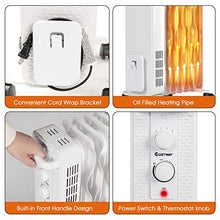 Load image into Gallery viewer, COSTWAY Oil Filled Radiator Heater, 1500W Portable Space Heater with 3 Heating Modes, Adjustable Thermostat, Tip-Over and Overheat Protection, Electric Oil Heaters for Indoor Use Home Office, White