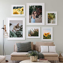 Load image into Gallery viewer, upsimples 11x14 Picture Frame Set of 5,Display Pictures 8x10 with Mat or 11x14 Without Mat,Wall Gallery Photo Frames,White