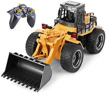 Load image into Gallery viewer, Top Race 6 Channel Full Functional Front Loader, RC Remote Control Construction Toy Tractor with Lights & Sounds 2.4Ghz (TR-113G)