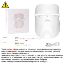 Load image into Gallery viewer, 3 Color Facial-Mask, Portable and light Face-Mask, Photon-Face Skin Care Device Use USB Rechargeable(3 Colors Rechargeable)