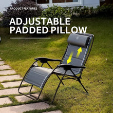 Load image into Gallery viewer, TIMBER RIDGE XXL Oversized Zero Gravity Chair, Full Padded Patio Lounger with Side Table, 28”Wide Reclining Lawn Chair, Support 500lbs(Gray)