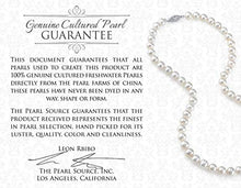 Load image into Gallery viewer, THE PEARL SOURCE 6.5-7mm AAA Quality Round White Freshwater Cultured Pearl Necklace for Women in 18" Princess Length