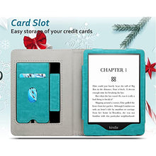 Load image into Gallery viewer, RSAquar New Kindle Paperwhite Case for 11th Generation eReader, 6.8” 2021 Edition, Premium PU Leather Cover with Auto Sleep Wake, Hand Strap, Card Slot, and Foldable Stand, Sky Blue