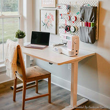 Load image into Gallery viewer, FLEXISPOT EC1 Essential Electric White Standing Desk Whole Piece 48 x 30 Inch Desktop Adjustable Height Desk Home Office Computer Workstation Sit Stand up Desk (White Frame + 48" White Top)