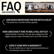 Load image into Gallery viewer, Fellow Stagg EKG Electric Gooseneck Kettle - Pour-Over Coffee and Tea Kettle - Stainless Steel Kettle Water Boiler - Quick Heating Electric Kettles for Boiling Water - Matte Black