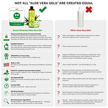 Load image into Gallery viewer, Organic Aloe Vera Gel with 100% Pure Aloe From Freshly Cut Aloe Plant, Not Powder - No Xanthan, So It Absorbs Rapidly With No Sticky Residue - Big 12 oz