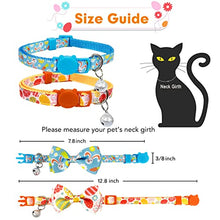 Load image into Gallery viewer, Pohshido 2 Pack Easter Cat Collar with Bow Tie and Bell, Holiday Kitty Kitten Breakaway Collar for Boys and Girls Cats