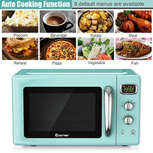 Load image into Gallery viewer, COSTWAY Retro Countertop Microwave Oven, 0.9Cu.ft, 900W Microwave Oven, with 5 Micro Power, Defrost & Auto Cooking Function, LED Display, Glass Turntable and Viewing Window, Child Lock