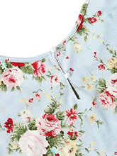 Load image into Gallery viewer, SheIn Women's Summer Floral Print Cami Top and Shorts Pajamas Set Small Blue