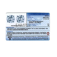 Load image into Gallery viewer, PARIKHS Round Diamond stud Plus Quality Screw Back 14K White Gold (0.25 ctw)