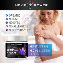 Load image into Gallery viewer, Hemp Power Pain Relief Cream - Relieves Muscle, Joint Pain, Lower Back Pain, Knees, and Fingers - Inflammation - Hemp Extract Remedy - Hemp Oil with MSM - Arnica 2fl oz