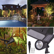 Load image into Gallery viewer, Sterno Home GL40460 Outdoor Solar LED Black Light Kit, Ground or Wall Mountable, Landscape Waterproof Security Lighting with Adjustable Spotlight for Patio, Porch, Deck, Garden, Pool - 2 Pack