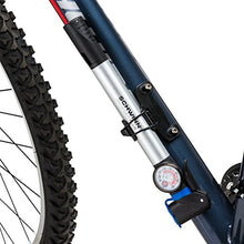 Load image into Gallery viewer, Schwinn Air Sport Bike Frame Pump with Gauge Fits Schrader and Presta Valve Types Silver