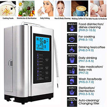 Load image into Gallery viewer, AGWIM AquaGreen Alkaline Water Ionizer Machine AG7.0, Home Water Filtration System, Produces pH 3.5-10.5 Alkaline Water, 7 Water Settings, Up to -570mV ORP, 8000L, Silver