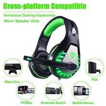 Load image into Gallery viewer, DIWUER Stereo Gaming Headset for Nintendo Switch, PS4, Xbox One with Noise Cancelling Mic, Soft Earmuffs Surround Sound Over Ear Headphones with LED Light for PC, Mac, Laptop