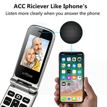 Load image into Gallery viewer, artfone Big Button Flip Phone for Elderly, 3G Unlocked Senior Flip Phone, Large Volume, Tmobile Phone with Radio, SOS, Torch and Camera Functions, Senior Phone with Acc Reciever Like Iphone's (Black)