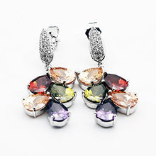 Load image into Gallery viewer, HERMOSA Silver Earring Multi Gemstones Sets Garnet Peridot Amethyst Morganite Ideal Gift Choice
