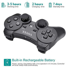 Load image into Gallery viewer, VOYEE Upgraded PS3 Controller, Wireless Controller with Enhanced Joystick/Battery/Motors, 7.0 ft Charging Cable for Sony Playstation 3 (Black)