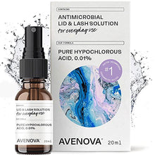 Load image into Gallery viewer, Avenova Eyelid and Eyelash Cleanser Spray - Dry Eye Relief With Pure Hypochlorous Acid, Gentle Everyday Lash Cleanser For Blepharitis Irritation and Stye Treatment, FDA Cleared Formula, 20mL (0.68oz)