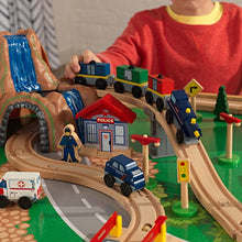 Load image into Gallery viewer, KidKraft Waterfall Mountain Train Set and Table