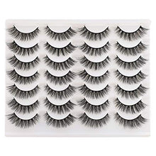 Load image into Gallery viewer, Newcally Lashes False Eyelashes Cat Eyes Wispy Natural Faux Mink Lashes 14 Pairs Pack Light Volume Short Fake Eye Lashes Multipack