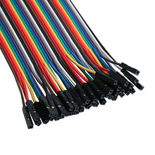 Load image into Gallery viewer, ELEGOO 120pcs Multicolored Dupont Wire 40pin Male to Female, 40pin Male to Male, 40pin Female to Female Breadboard Jumper Wires Ribbon Cables Kit Compatible with Arduino Projects