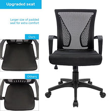 Load image into Gallery viewer, Furmax Office Mid Back Swivel Lumbar Support Desk, Computer Ergonomic Mesh Chair with Armrest (Black)