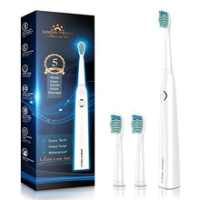 Load image into Gallery viewer, Electric Toothbrush Adults and Kids, Sonic Electronic Power Rechargeable Tooth Brush with Automatic Interval Timer, Waterproof for Shower, Five Brushing Modes, Dentist Recommended