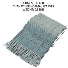 Load image into Gallery viewer, WAMSOFT Winter Warm Chunky Scarfs Shawl, 3X Thick Cold Weather Neck Scarf, Unisex Cashmere Feel Solid Pashmina Scarf, Super Soft Winter Scarf for Outdoor, Green