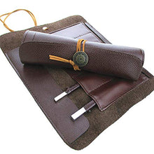 Load image into Gallery viewer, OUNONA 1PC Leather Chef Knife Roll Bag Holds,Utensil Holder Storage Bag Pockets Durable Knife Carrier Knife Roll Pouch Organizer