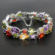Load image into Gallery viewer, HERMOSA Classic Ladies Bracelet Garnet White Topaz Amethyst Citrine Peridot Pink Topza 7 Inches (7 Inches) (7)