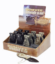 Load image into Gallery viewer, CampCo Humvee HMV-DB-Grenade 1.74-Inch Blade Folding Grenade Knives, 12-Piece Display