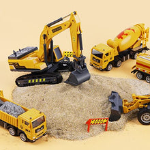 Load image into Gallery viewer, iPlay, iLearn Construction Site Vehicles Toy Set, Kids Engineering Playset, Tractor, Digger, Crane, Dump Trucks, Excavator, Cement, Steamroller, Birthday Gift for 3 4 5 Year Old Toddlers Boys Children