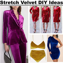 Load image into Gallery viewer, Barcelonetta | Stretch Velvet Fabric | 90% Polyester 10% Spandex | 60" Wide | Sewing, Apparel, Costume, Craft (Yellow, 5 Yards)