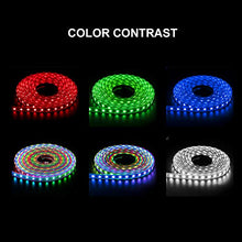 Load image into Gallery viewer, BTF-LIGHTING WS2812B RGB 5050SMD Individual Addressable 16.4FT 60Pixels/m 300Pixels Flexible Black PCB Full Color LED Pixel Strip Dream Color IP30 Non-Waterproof Making LED Screen LED Wall Only DC5V