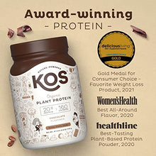 Load image into Gallery viewer, KOS Organic Plant Based Protein Powder, Chocolate - Delicious Vegan Protein Powder - Keto Friendly, Gluten Free, Dairy Free & Soy Free - 2.6 Pounds, 30 Servings