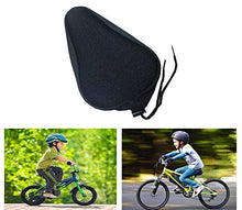Load image into Gallery viewer, MI0512 Soft Wide Premium Kids Bike Saddle Gel Seat Cushion Cover,8"x6"Small Bicycle Saddle Breathable Pad(Black)