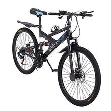 Load image into Gallery viewer, Adult Mountain Bikes 26 Inch Mountain Trail Bike High Carbon Steel Full Suspension MTB Speed Bicycles 6 Spoke 21 Speed Gears Dual Disc Brakes Outdoor Mountain Bicycle - US Stock