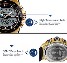 Load image into Gallery viewer, Carrie Hughes Men's Digital Watch 50M Waterproof Large Dual Dial Multifunction Analog Military Outdoor Sports Electronic Watch Calendar Day Date CH031