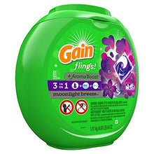 Load image into Gallery viewer, Gain flings! Laundry Detergent Soap Pods, High Efficiency (HE), Moonlight Breeze Scent, 81 Count - Packaging May Vary