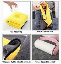 Load image into Gallery viewer, Kwispel Dog Towel - 2 Pack Large Dog Bath Towel Super Absorbent Microfiber Beach Towels for Quick Drying Small Medium Large Dogs and Cats, Machine Washable,55.1x27.5 inch,Yellow Green