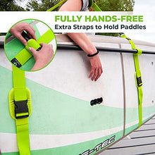 Load image into Gallery viewer, Gradient Fitness Kayak/Paddle Board/Surfboard Shoulder Strap | Hands-Free SUP Carrying Strap Boards with Padded Shoulder Sling, Paddle Carrier & Metal Accessories (Green)