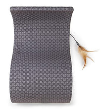 Load image into Gallery viewer, SmartyKat Scratch Scroll with Feather Toy, Multi-Surface Sisal & Carpet Cat Scratcher, Interactive Scratching Outlet & Lounger