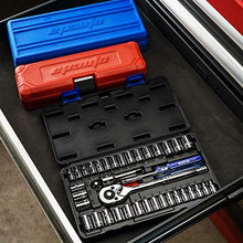 Load image into Gallery viewer, 40 Pieces - EPAuto 1/4-Inch & 3/8-Inch Drive Socket Set with 72 Tooth Reversible Ratchet