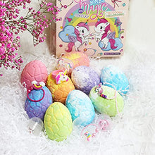 Load image into Gallery viewer, Unicorn Bath Bomb Gift Set with Jewelry Inside, 9 Pack Organic Bath Bomb Gift Set for Kids, Magic Unicorn Bath Bomb with Jewelry for Girls