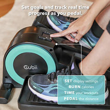 Load image into Gallery viewer, Cubii JR1 Seated Under Desk Elliptical Machine for Home Workout, Mini Elliptical, Desk Bike Pedal Exerciser, Whisper Quiet, Under Desk Pedal Exerciser w/Adjustable Resistance & LCD Display - Aqua