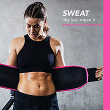 Load image into Gallery viewer, Sweet Sweat Waist Trimmer - Black/Pink (Medium) | Premium Waist Trainer Sauna Belt for Men & Women
