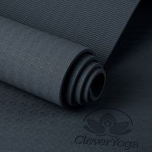 Load image into Gallery viewer, Clever Yoga Mat Exercise Mats and Workout Mats For Home Gym Studio Foam Mat Non Slip (Gray)