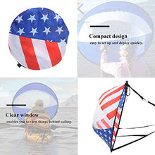 Load image into Gallery viewer, Tgoon Hot Wind Paddle, Foldable 108CM Wind Sail Paddle Flag Pattern with Transparency Window for Canoeing Kayak Sailboat
